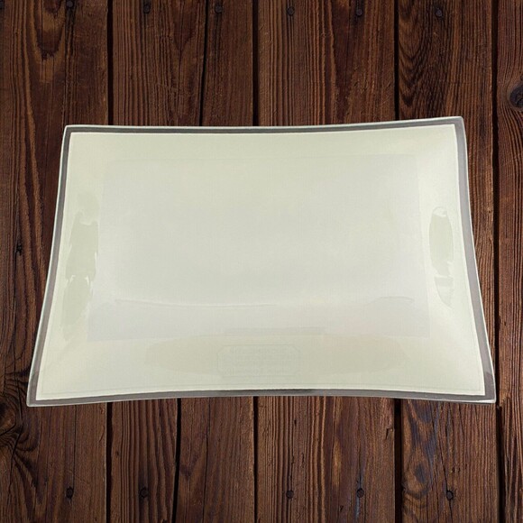 Vintage "Signing the Declaration" Art 70s Glass Advertising Tray Dish 6.5" x 5" - Picture 3 of 3